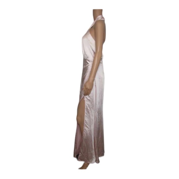 ELLIATT Blush Pink Cross Front Satin Maxi Gown Medium NWT - Picture 14 of 16